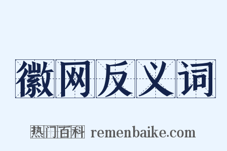 徽网反义词是什么意思的图片